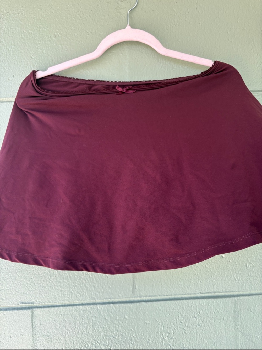 Women's Burgundy A-Line Skirt